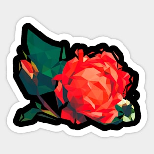 lowpoly flower Sticker